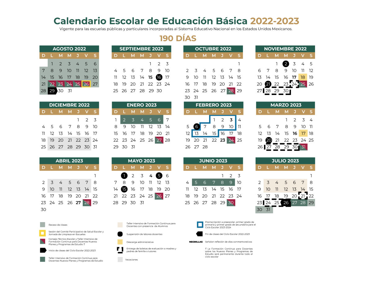 Calendario Escolar SEP