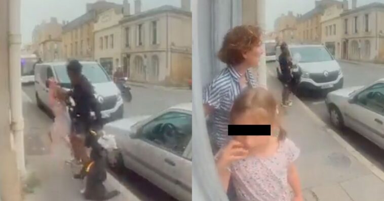 (VIDEO): Hombre intenta raptar a niña en Francia