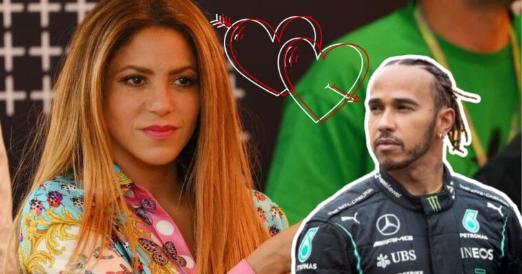 shakira y lewis Hamilton