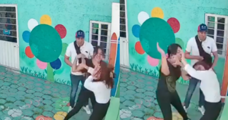 (VIDEO): Padres de menor golpean y amenazan a maestra de kínder en Estado de México