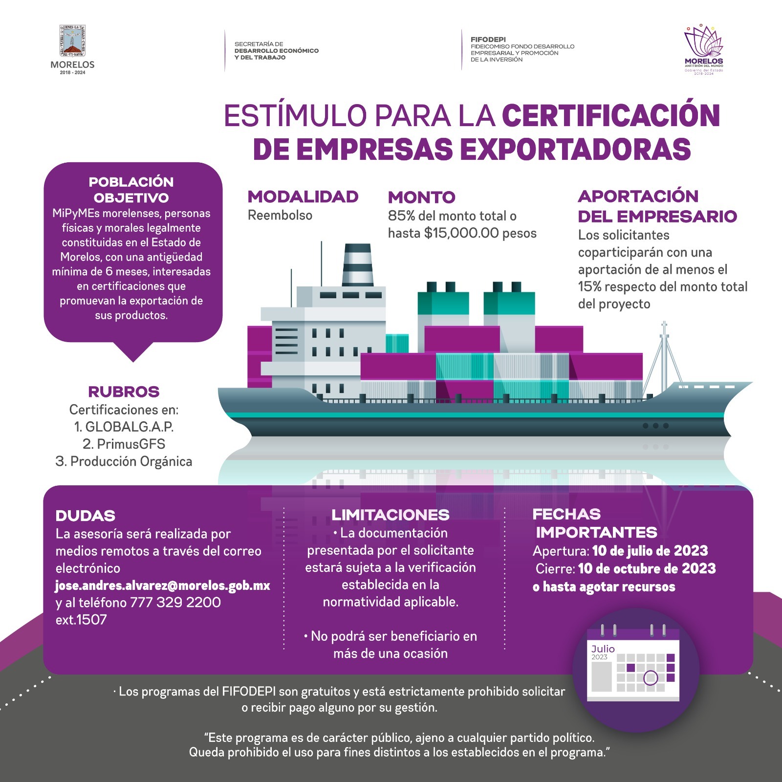 Presentan convocatoria “Estímulo para la Certificación de Empresas Exportadoras”