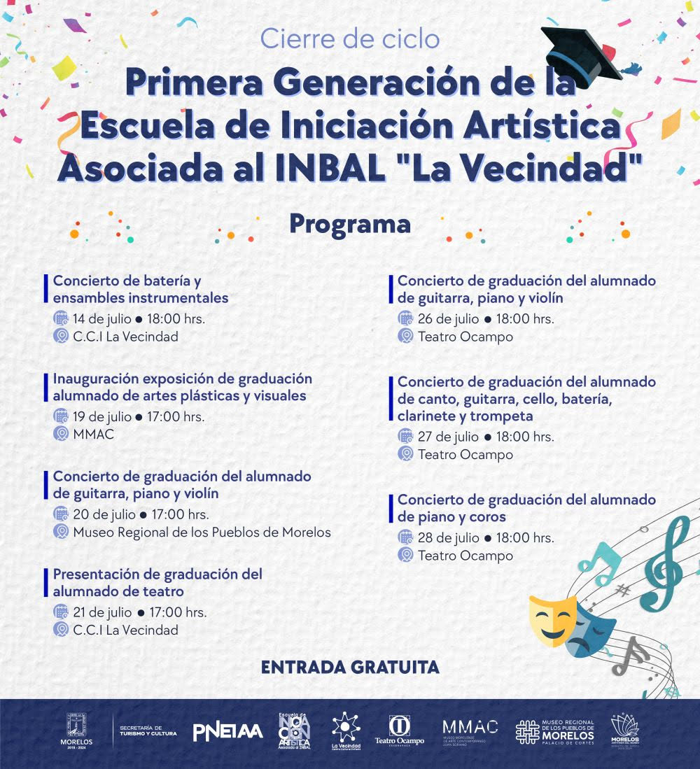 Egresa primera generación de la escuela de iniciación artística del INBAL 