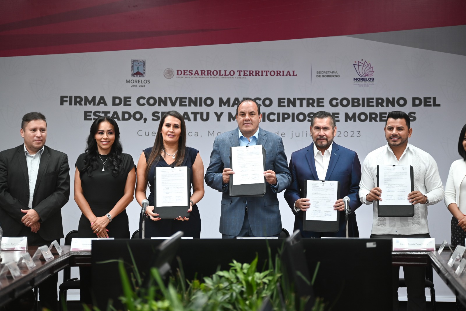 Gobernador de Morelos firma convenio marco con la Sedatu 