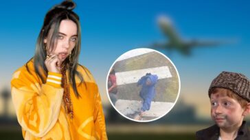 Captan a Billie Eilish volando en clase económica