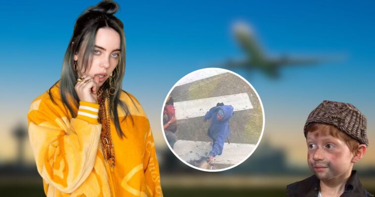 Captan a Billie Eilish volando en clase económica