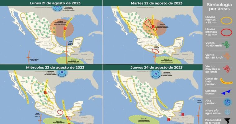 Checa el clima del 21 al 24 de agosto