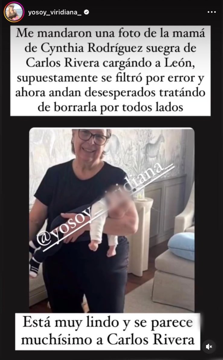 se filtra foto de León hijo de Cynthia Rodríguez