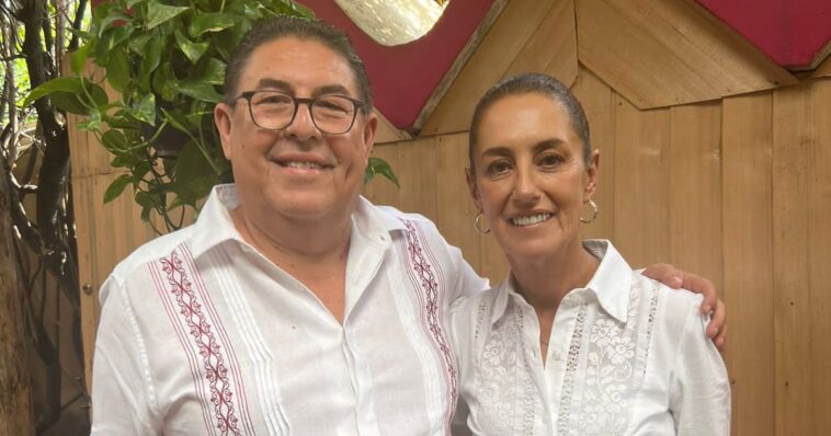 Víctor Mercado y Claudia Sheinbaum