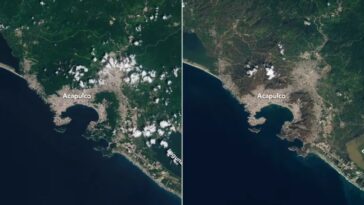 imagén satelital de Acapulco después de OTIS