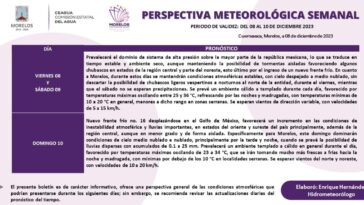 Traerá frente frío número 16 condiciones inestables para este fin de semana