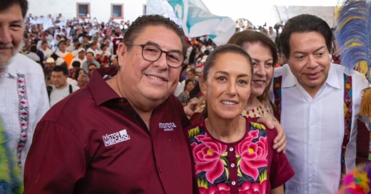 Víctor Mercado y Claudia Sheinbaum