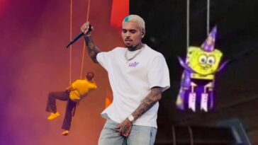 Chris Brown explota contra trabajador que lo dejo colgado en pleno escenario