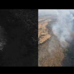 Reanudan trabajos para el control de incendio forestal de La Carpa