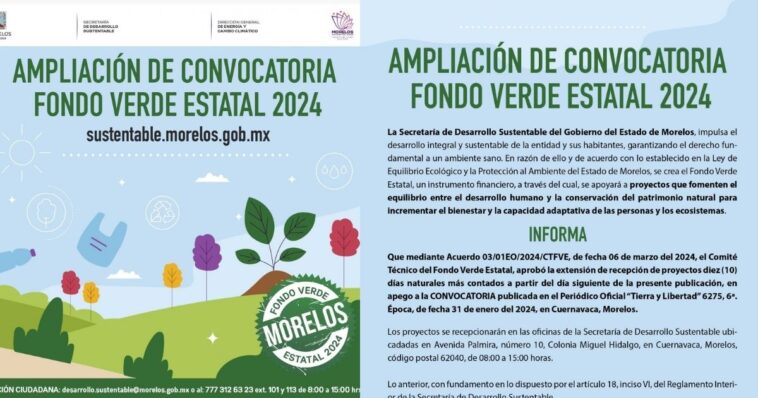 Conoce la convocatoria Fondo Verde Estatal 2024