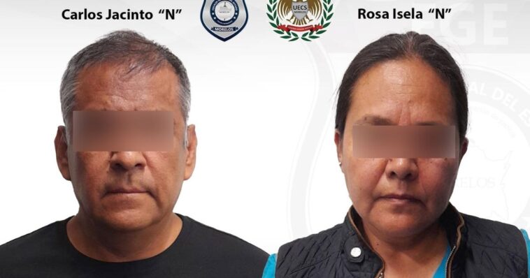 Pareja es detenida por extorsión a una abuelita en Jiutepec