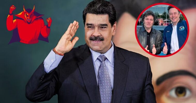 Nicolás maduro acusa a Elon Musk y Javier Milei de ser parte de una secta satánica