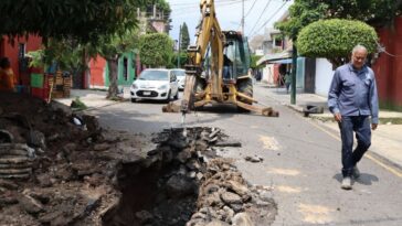 Sustituyen SAPAC drenaje colapsado en la Antonio Barona