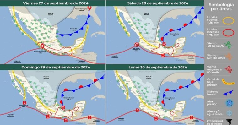 Ciclón “John” seguirá ocasionando tiempo inestable la entidad