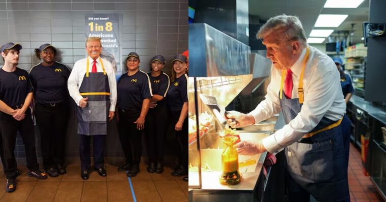 (VIDEO): Donald Trump es captado trabajando en McDonald´s