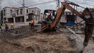 Inician rehabilitación en calles Cuauhtemotzin y Nezahualcóyotl