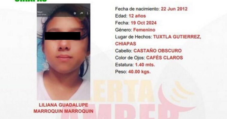 Niña de 12 años fue privada de la vida en Chiapas