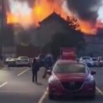 Se incendia iglesia de Notre Dame des Sept Allégresses en Canadá