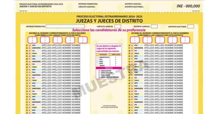 Aprueba INE las confusas boletas para la elección judicial