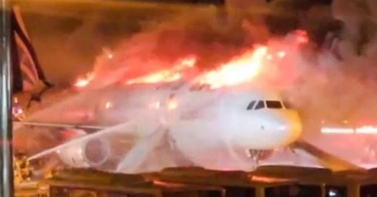 Se incendia avión con 170 pasajeros en Corea del Sur